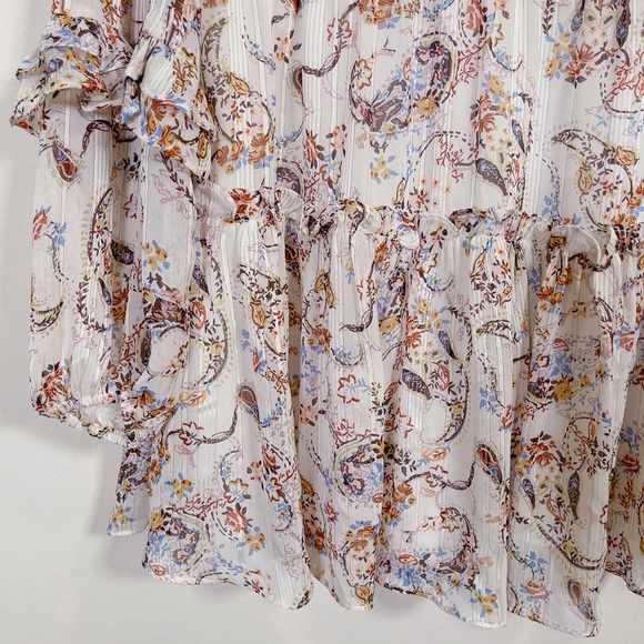 EN SAISON | RUFFLE NECK PAISLEY MINI DRESS - Picture 10 of 16